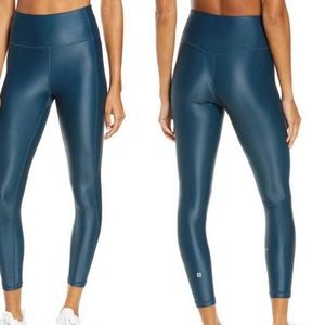 Sweaty Betty High Shine 7/8 Workout Leggings, Beetle Blue, XL, NWT